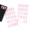 12 Pack: Pink Iridescent Fabric Alphabet Stickers by Recollections™